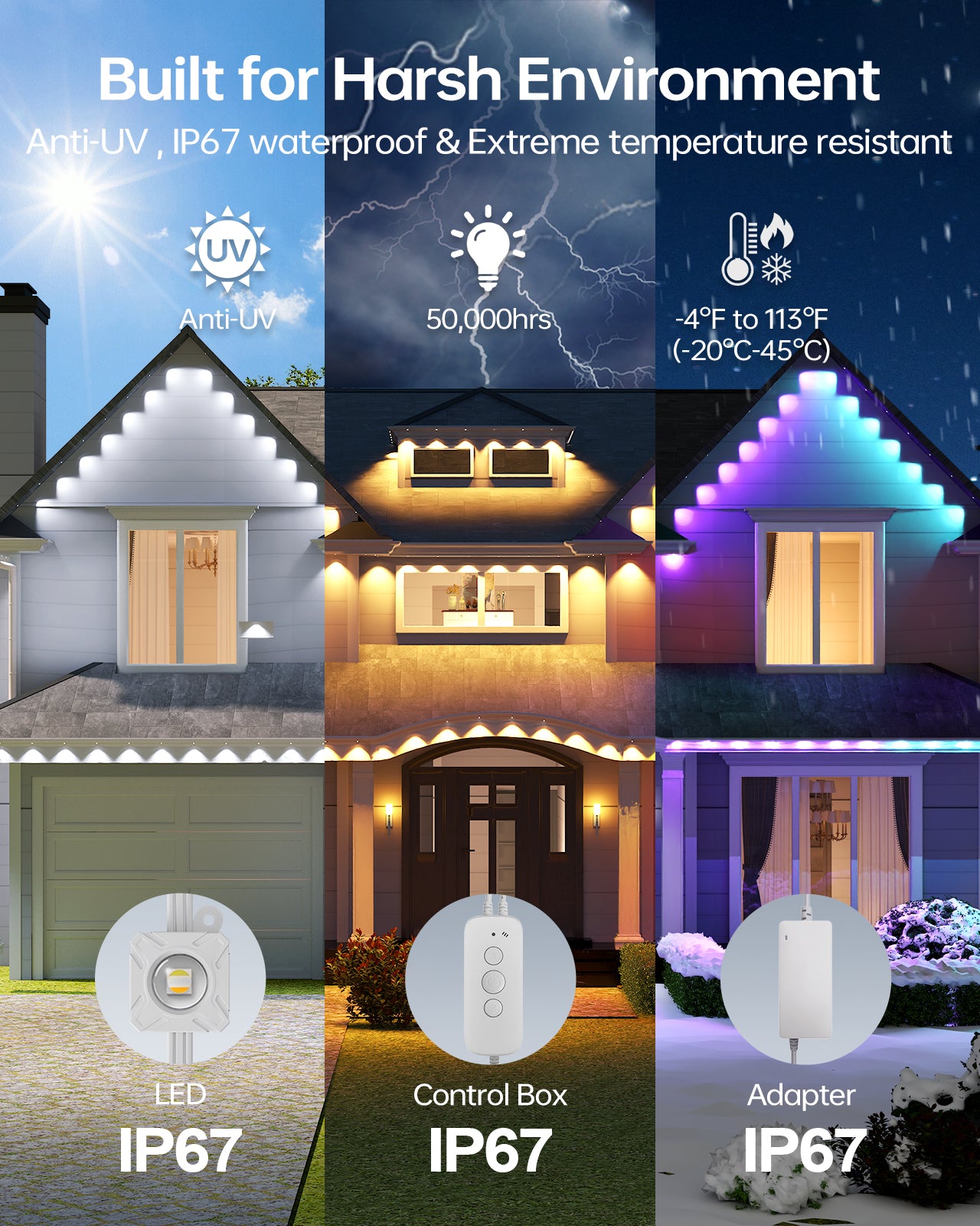 ASAHOM Permanent Outdoor Lights Pro S1080