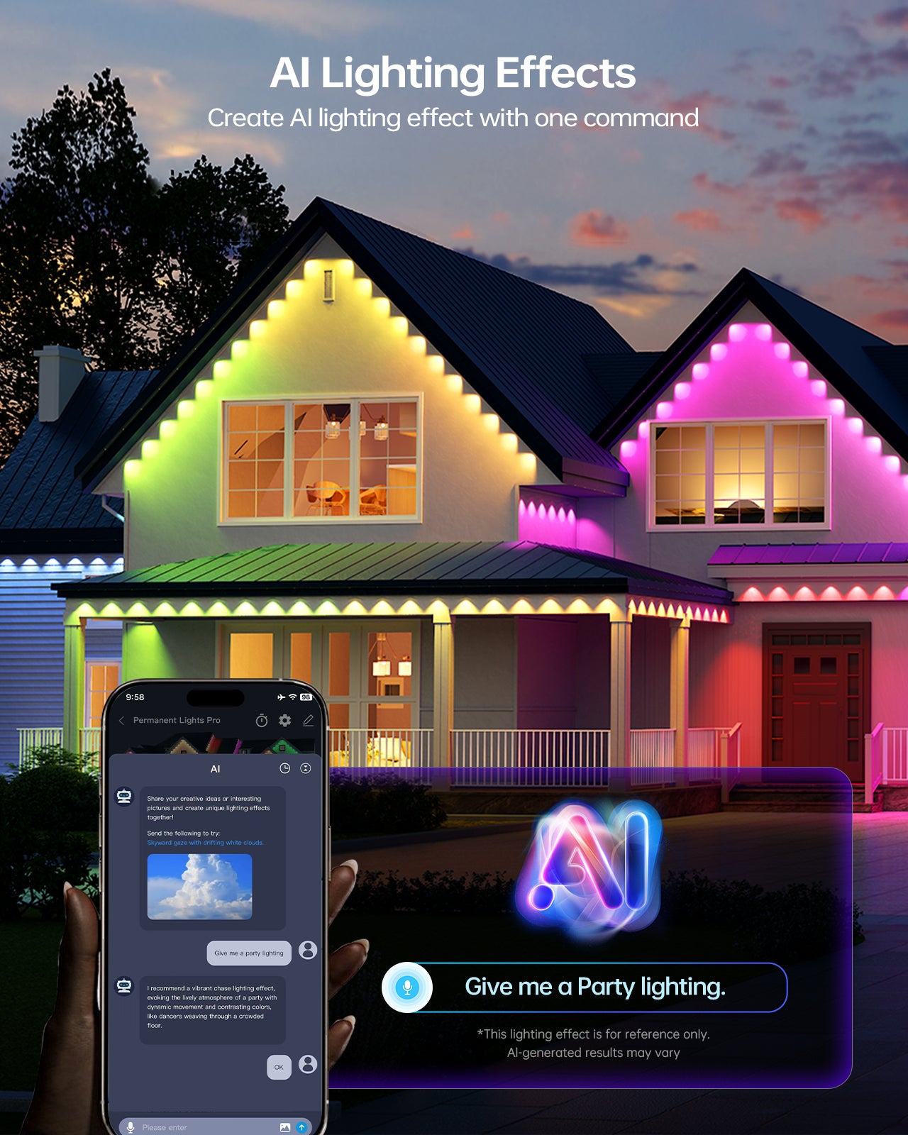 ASAHOM Permanent Outdoor Lights Basic S1070