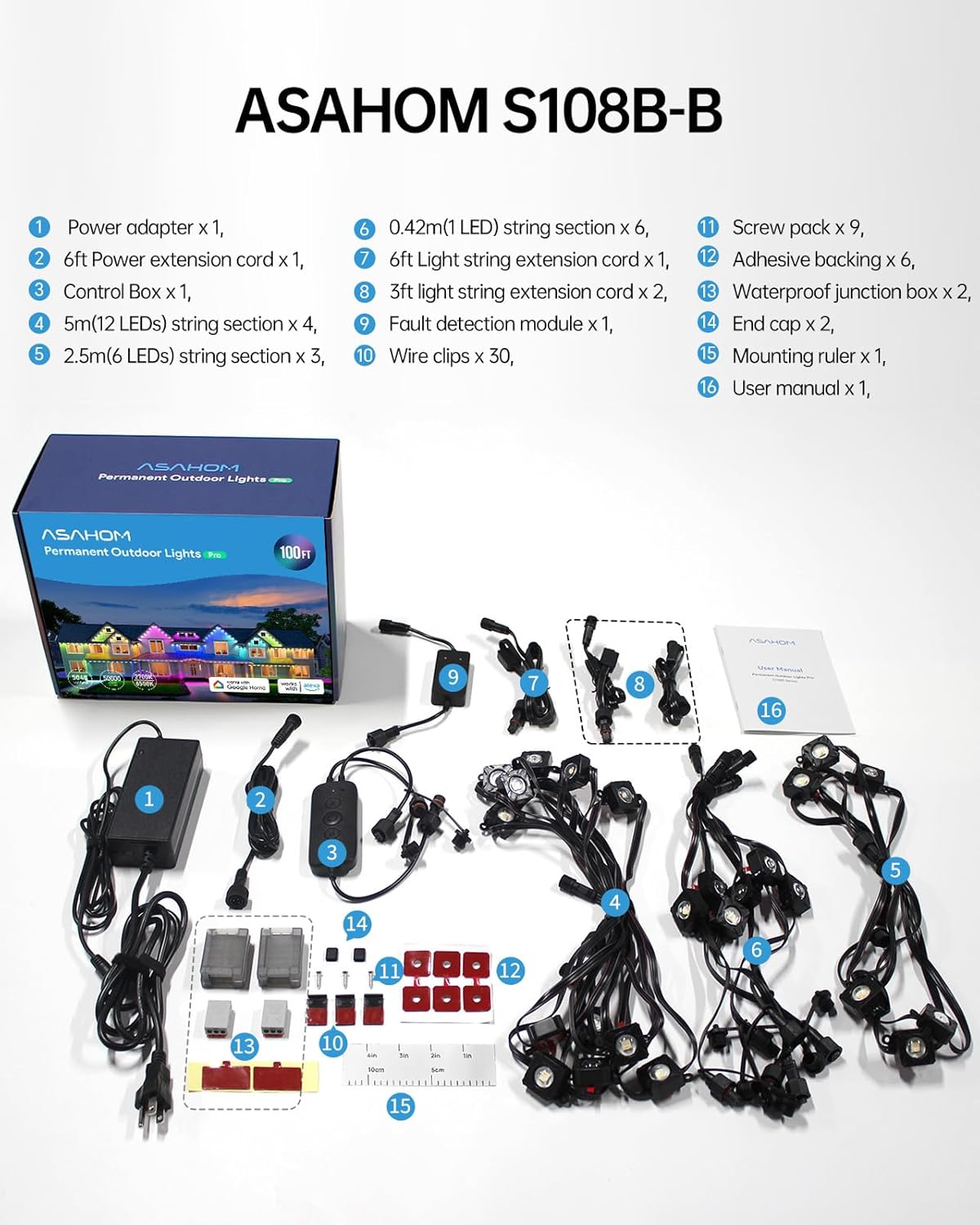 ASAHOM Permanent Outdoor Lights Pro S1080