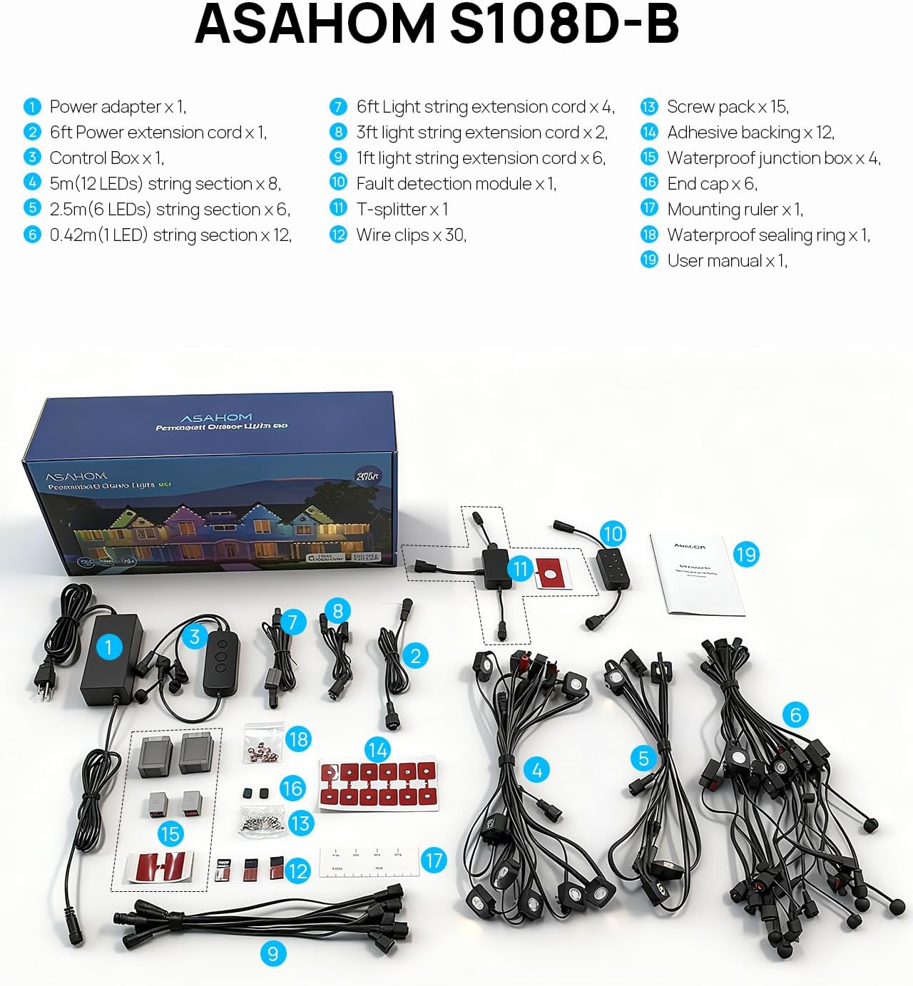 ASAHOM Permanent Outdoor Lights Pro S1080