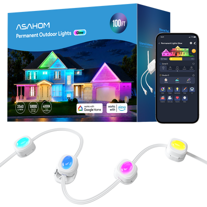 ASAHOM Permanent Outdoor Lights Glow S2080