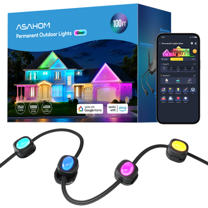 ASAHOM Permanent Outdoor Lights Glow S2080