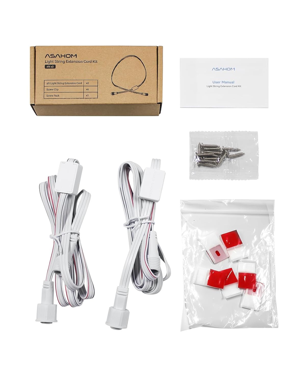 ASAHOM 6ft x2 Extension Cords for S1070 S1080
