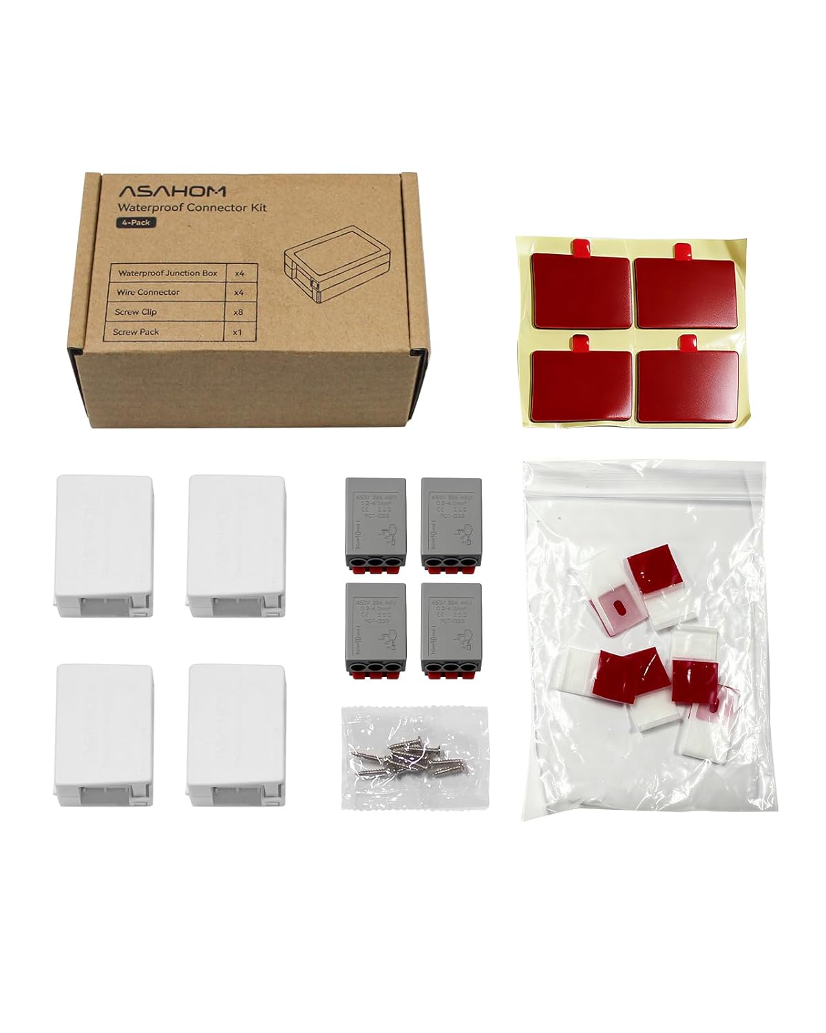 ASAHOM Waterproof Connector Kit for Permanent Outdoor Lights