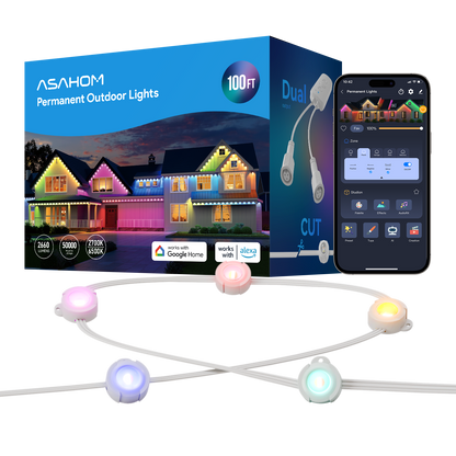 ASAHOM Permanent Outdoor Lights Basic S1070