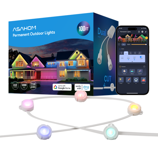 ASAHOM Permanent Outdoor Lights Basic S1070