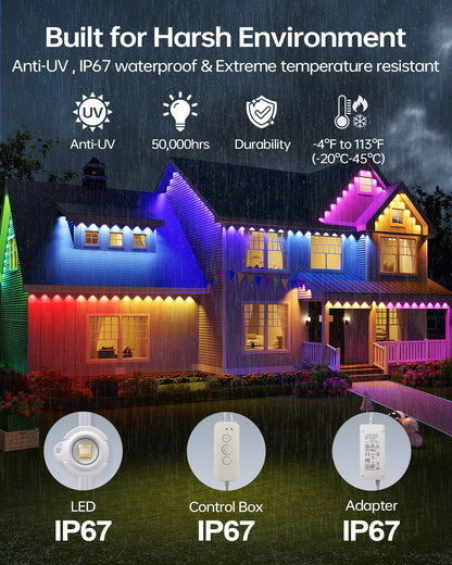 ASAHOM Permanent Outdoor Lights Basic S1070