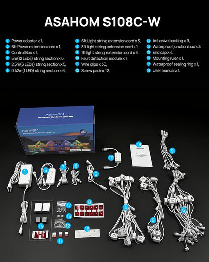 ASAHOM Permanent Outdoor Lights Pro S1080