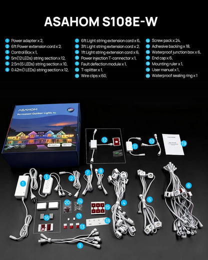 ASAHOM Permanent Outdoor Lights Pro S1080